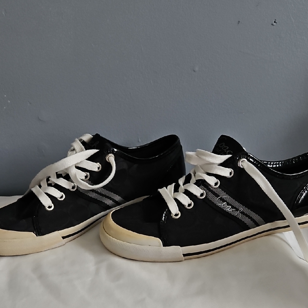 Coach Women's Black and Tan Sneakers - Picture 5 of 16